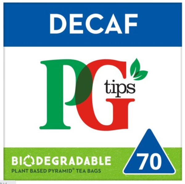 PG Tips 70 Decaf Tea Bags 203g