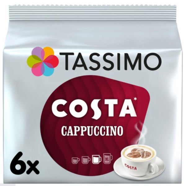 Tassimo Costa Cappuccino Pods 6 Pack 210G