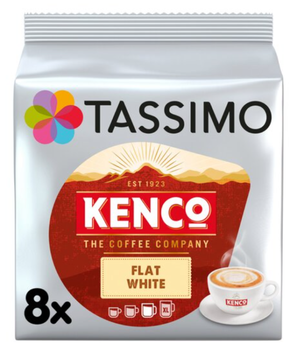 Tassimo Kenco Flat White Pods 8 Pack 220G