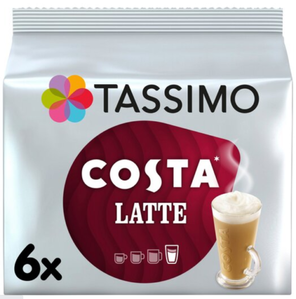 Tassimo Costa Latte 6 Pack 167.4G