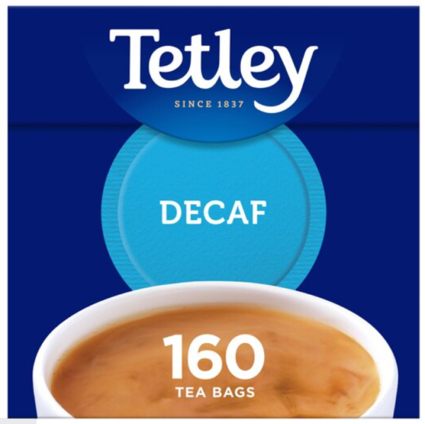 Tetley Decaffeinated 160 Teabags 500G