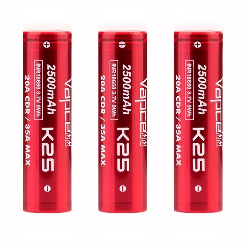 Vapcell K25 18650 Battery in Case